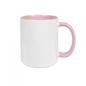 Preview: Kaffeetasse weiß/rosa