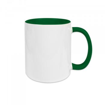 Kaffeetasse weiß/grün